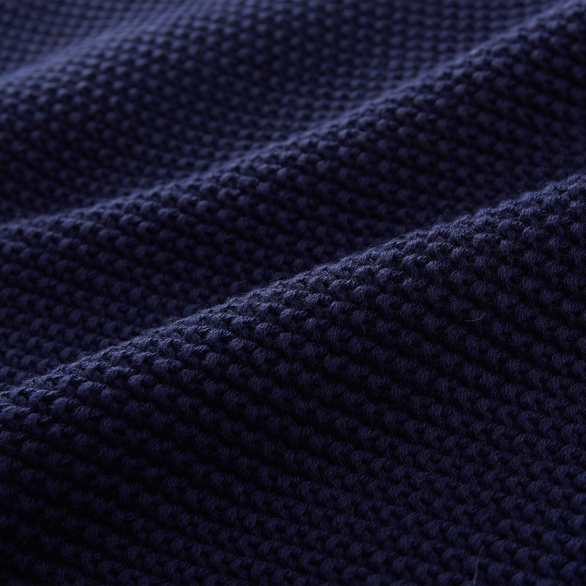 Antua Cotton Blanket, dark blue, 100% cotton | URBANARA