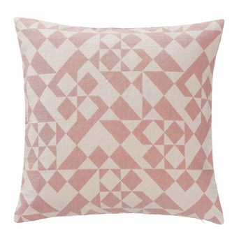 Amparo cushion cover, dusty pink & natural white, 100% cotton