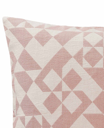 Amparo cushion cover, dusty pink & natural white, 100% cotton