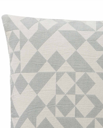 Amparo cushion cover, light grey green & natural white, 100% cotton