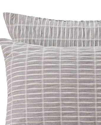 Bayan pillowcase, grey & natural white, 100% cotton