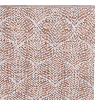 Shipry rug, dusty pink & natural white, 100% cotton