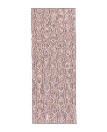 Shipry runner, dusty pink & natural white, 100% cotton