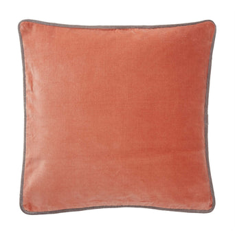 Suri cushion cover, papaya & grey, 100% cotton