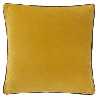 Suri cushion cover, bright mustard & dark grey, 100% cotton