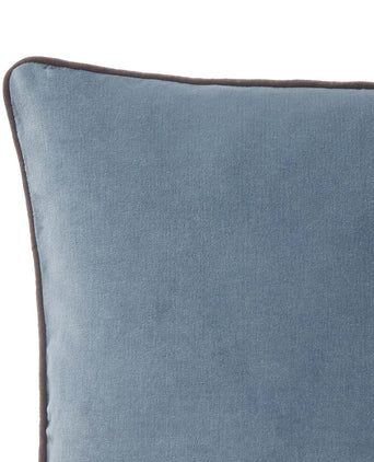 Suri cushion cover, grey blue & dark grey, 100% cotton