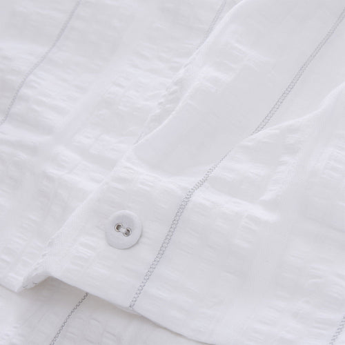 Altura pillowcase in white & silver, 100% cotton |Find the perfect seersucker bedding