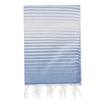 Kadirli hammam towel, denim blue & white, 100% cotton