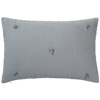 Gaya cushion cover, light green grey & green grey, 100% linen & 100% cotton & 100% polyester