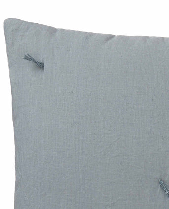 Gaya cushion cover, light green grey & green grey, 100% linen & 100% cotton & 100% polyester