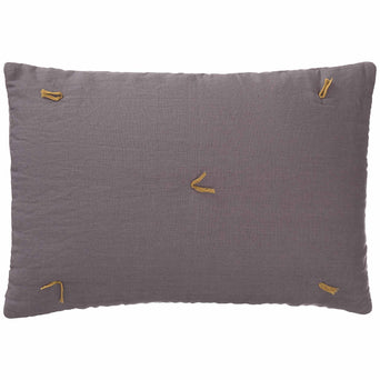 Gaya cushion cover, grey & bright mustard, 100% linen & 100% cotton & 100% polyester