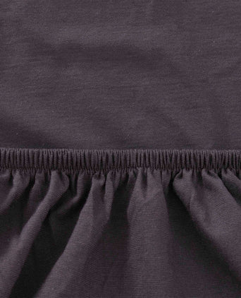 Samares fitted sheet, charcoal, 100% cotton