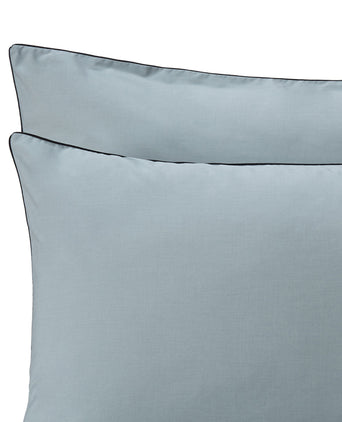 Vitero pillowcase, green grey & black, 100% combed cotton