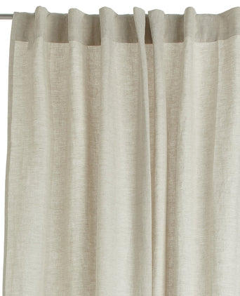 Cataya curtain, natural & charcoal, 100% linen