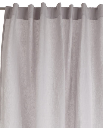 Cataya curtain, light grey & charcoal, 100% linen