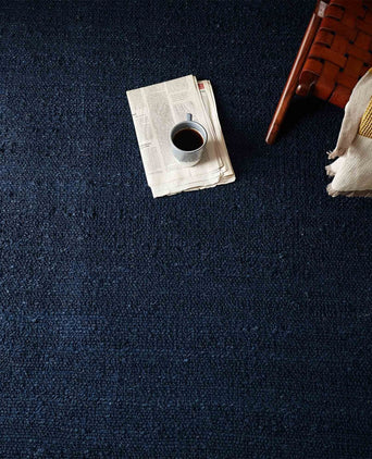 Gorbio rug, blue, 90% jute & 10% cotton