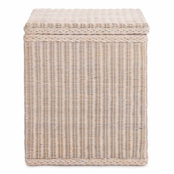 Java laundry basket, chalk white, 100% rattan