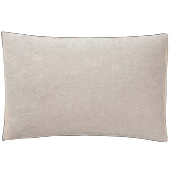 Alvalade cushion cover, natural & green grey, 100% linen