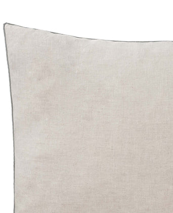 Alvalade cushion cover, natural & green grey, 100% linen