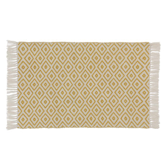 Barota doormat, bright mustard & white, 100% pet