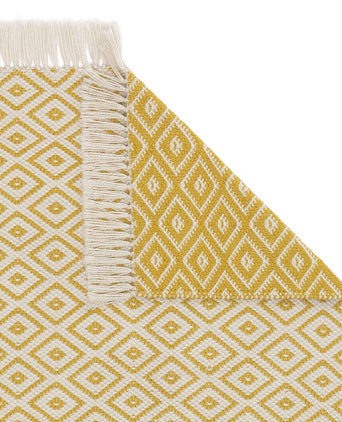 Barota doormat, bright mustard & white, 100% pet