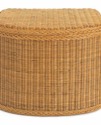 Java laundry basket, honey, 100% rattan