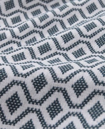 Viana bedspread, teal & white, 100% cotton