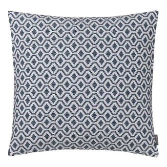 Viana cushion cover, teal & white, 100% cotton