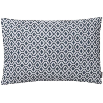 Viana cushion cover, teal & white, 100% cotton