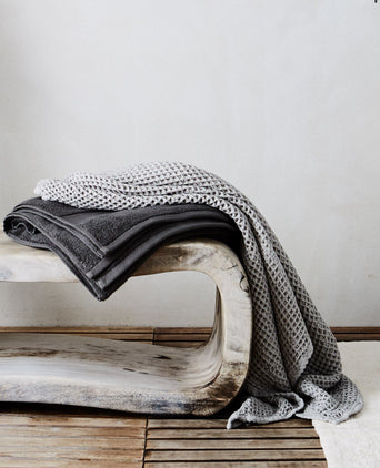 Alvito hand towel, charcoal, 100% zero twist cotton