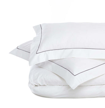 Karakol Pillowcase white & grey, 100% cotton