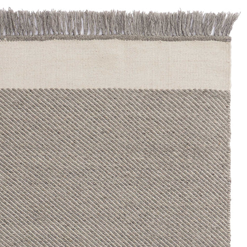 Vadi Wool Rug, grey & natural white | URBANARA